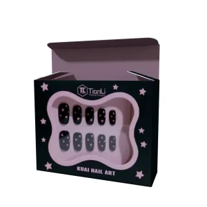 Digital Printing Empty False Nails Box Press on Nails Box with Tray and Window Artificial Fingernails Packaging Box