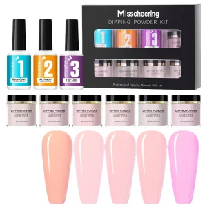 Dip Nail Decoration New Dipping Nail Powder Set No Need Lamp Cure Nail Color Iridescent Glitter Natural Dry