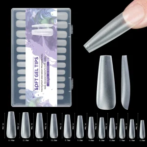 Direct Selling Frosted ABS & Acrylic Soft Gel Nail Tips for Nail Extensions Salon Style DIY Nail Art
