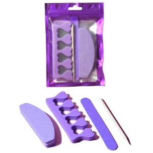 Disposable 4Pcs Nail Tools Manicure Set Professional Pedicure Kit With Toe Separator