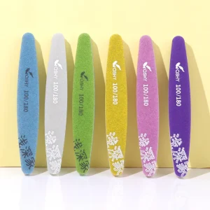 Disposable Diamond Shape Nail File 80 100 100 180 180 240 Double Side Emery Material Nail Buffers for Salon Use