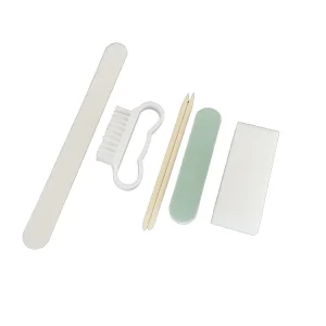 Disposable Manicure Kit Individually Package Mini Nail Buffer Nail File Wood Stick Press Nail Tool Kit Salon