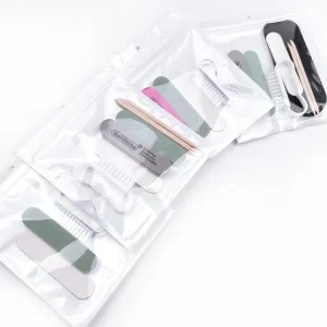 Disposable Manicure Kit Sets 8 in 1 Nail Salon Manicure Set Nail File Mini Buffer Wood Stick Nail Brush for Pedicure Manicure