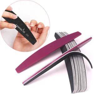 Disposable Nail File with Plastic Core Self Adhesive Sanding Paper Double Sided Salon Manicure Replaceable Nail File
