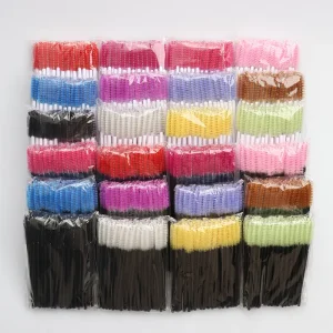 Disposable Nylon Mascara Brushes 50pcs Bag Eye Lash Extension Brush Wands