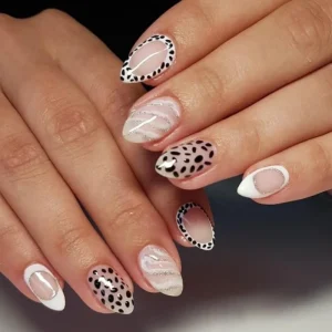 Dot Pattern Design Press on Nails French Press on Nails Manufacturer Press on Nails With Packaging