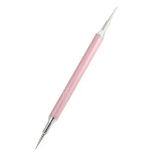 Dotting Tool Manicure Nail Pen Double Head Metal Drill Tool Set 1 Piece with Flower Needle Wave Point