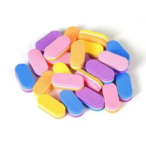 Double Color Mini Sponge File 4.5*2*1.2 CM Mini Nail Buffer 100 150 180 240 Grit Nail Salon Supplies Buffer