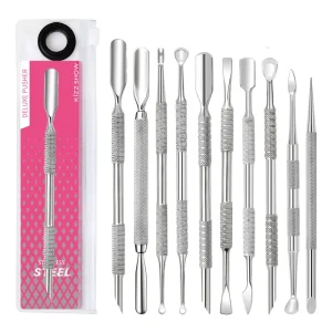 Double End Stainless Steel Nail Cuticle Dead Skin Pusher Nail Tools