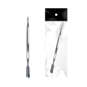 Double Ended Stainless Steel Nail Polish Remover & Cuticle Pusher Manicure Tool with Dead Skin Cleaner Function