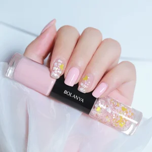 Double Headed 2 in 1 Eco Friendly Matte Organic Long Lasting Water Based Air Dry Gel Nail Polish Nail Supplies