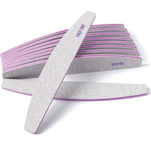 Double Pack Nail Files Buffers 100 180 Grit Durable Sandpaper High Flexibility Odorless Nail Styling Tools for Manicures