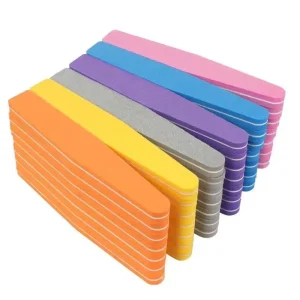 Double Side 100 180 Nail Buffer Nail Art Files Half Moon Manufacturer Sponge Manicure Nail File