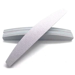 Double Side EVA Emery Grey Color Durable Soft Non Electric Nail Buffer Half Moon Shape Sponge Customized Nail File