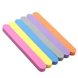 Double Sided 100 180 Grit Nail Files Colorful Straight Sponge Nails Art File Buffer Nails Accessories Manicure Supplies