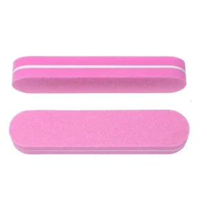 Double Sided 180 Grit Stainless Steel Nail Buffers Files for Sanding Polishing Washable Care Tool Straight Pattern for Nails