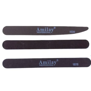 Double Sided Coffee Color Wood Nail File 100 180 180 240 Grit Washable Reusable Salon Buffer File OEM Custom Logo