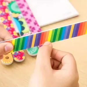 Double Sided Mini Nail File Flower Printed Nail Buffer Block Colorful a Ongle Manicure Tools Nail Care Tools