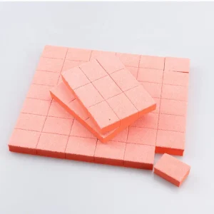 Double Sided Mini Orange White Emery Nail Buffer Block 100 180 Grit Private Label Nail File for Home and Salon Use