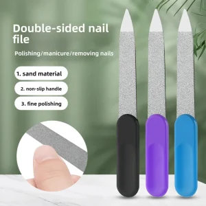 Double Sided Nail File Buffer Washable Manicure Tool Sanding Polishing Strips Dead Skin Remover Rust Resistant Nail Care Tools