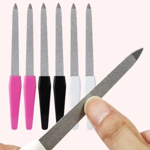 Double sided Metal Nail Files Buffer Polishing Manicure Pedicure Beauty Tools