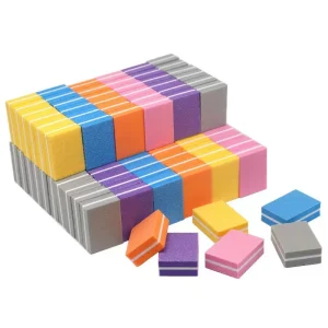 Double-sided Mini Nail File Blocks Colorful Sponge Nail Polish Sanding Buffer Strips Polishing Manicure Tools Mini Nail Buffer