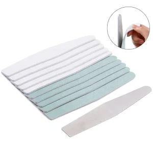 Double sided Nail Files Buffer Polishing File Washable Replaceable Sponge