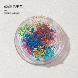 Dried Flower Nail Exquisite Decoration Floral Leaf DIY for Manicure UV Gel Jewelry Supplies Accessories Nail Art Charms