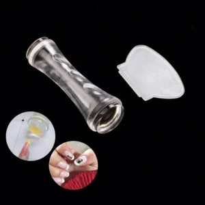 Dual-End Silicone Nail Stamps Full Clear Silicone Stamping Transfer Tool Set for Multi-Use Nail Art
