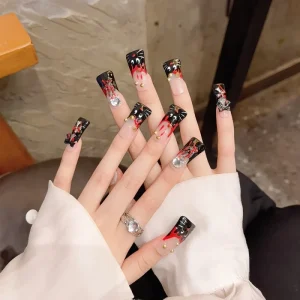 Duck Shape Hand-Painted Acrylic High-Quality Handmade Press-On Nails