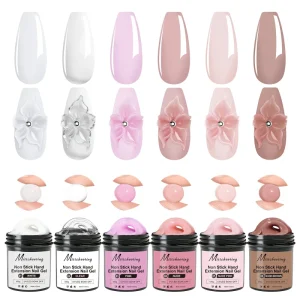 Durable Non Stick Hand Nail Extension Gel 100g Capacity 3D Sculpture Carving Gel for Salon Home UV LED Nail Art Use