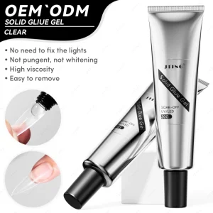 Durable Tube Solid Gel 25G Semi Solid Nail Glue for Press On Nails OEM Custom Private Label Nail Tips Gel Polish