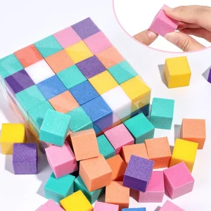 EYL Professional Mini Sponge Square Double Sided Disposable Nail Buffing Block for Spa Nail Care