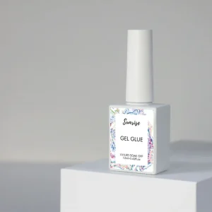 Easy to Apply Brush on Press on Thick Formula UV LED Soak off No Heat Gel X Clear Non-Toxic 15ml Nail Tip Glue Gel