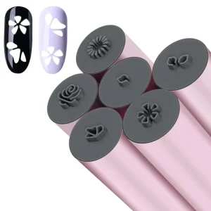 Easy to Use Handmade Nail Flowers Stamps New Style Nail Art Stamp Pen Set with Tools for Enhancing Your Nail Art