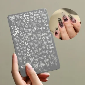 Easy to Use Nail Tool Various Styles Art Artificial Finger Nail Stamping Plate Extension Stainless Steel for Salon Home Use
