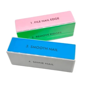 Eco-Friendly 4-Way Nail Polish Buffer Block Washable Sponge Nail File for Manicure Care & Sanding Tool