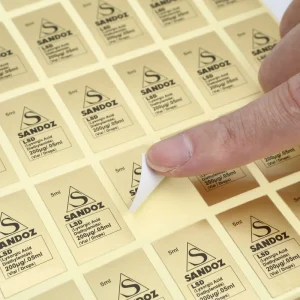 Eco Friendly Biodegradable Custom PET Logo Adhesive Waterproof Black Gold Foil Labels Stickers for Lipstick Skin Care Perfume