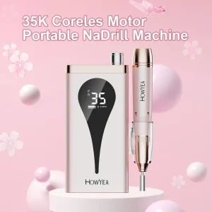 Electric Nail Drill Machine 35000 RPM Coreless Motor Portable Rechargeable Professional Manicure Tool