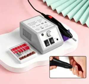 Electric Nail Drill Machine Adjustable Speed Manicure Pedicure Kit with Replacement Drill Bits for Beauty Salon Use