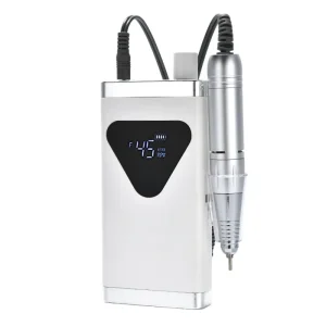 Electric Professional Pedicure Manicure Nail Drill Machine Stainless Steel Brushless Motor 45000RPM Portable Rechargeable