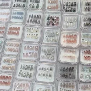 Elegant Handmade False Nails Random Design Square Almond Stiletto Press Gel for Fingers Artificial Fingernails Variety