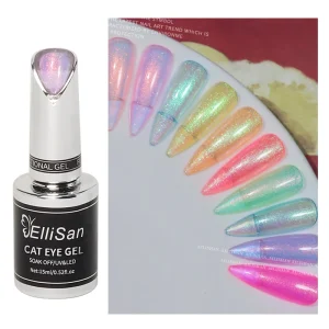 ElliSan Butterfly Glitter UV Gel 15ml Bottle LED Cured Non Toxic Eco Friendly Hema Free Long Lasting DIY Nail Polish Factory