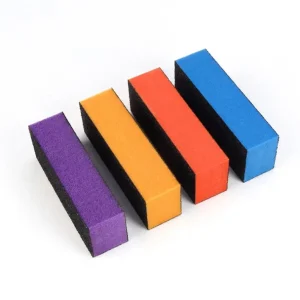 Emery Care Polish Pedicure 3 Sided Colorful Grit Tool Way Square Square File Nail Art Sanding Manicure Sponge Buffer Block
