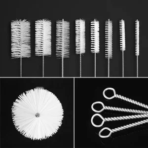 Environmentally Friendly Nylon Material Straw And Pipe Cleaning Brush With Steel Handle Customizable Size
