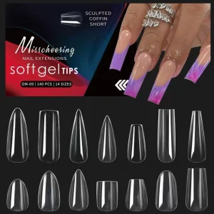 European and American Nail Tips Transparent Nail Tips Nail Shape Nail Art Seamless False Nails Box