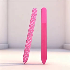 Exquisite Patterns Pink Buffer Nail Polishing Files Nano Glass Nail File for Nails