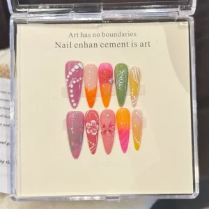 Extra Long Stiletto Custom 3D Sculpted Acrylic High Quality Handmade Press on Nails
