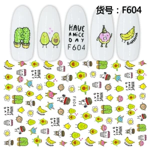 F604 F623 3D Cute Cartoon Sticker Joker Manicure Wraps Nail Art Christmas Decorations Decals