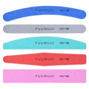 FUUMUUI Professional OEM Custom Printed Private Label Sanding Sponge Buffers Nail File for Nails 80 100 180 240 Grift
